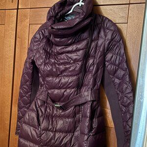 Blue Saks Fifth Avenue Sz L/G / M (runs small) Long Down Coat Eggplant Color